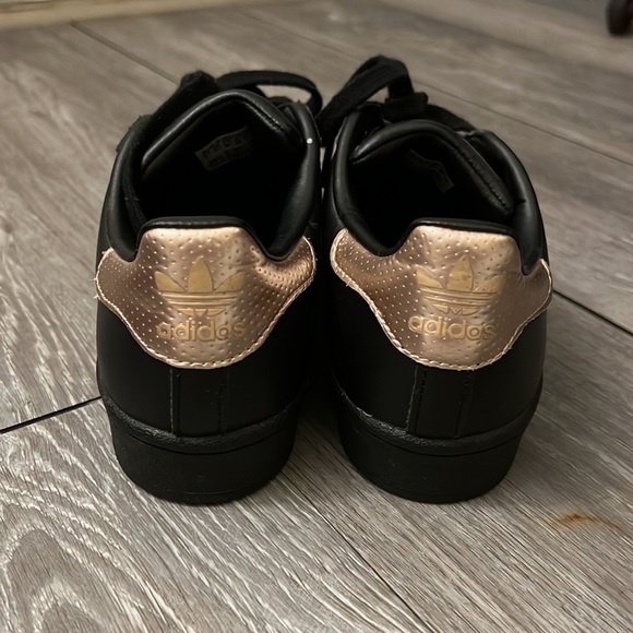 Black and Rose Gold Superstar Adidas - Picture 4 of 5
